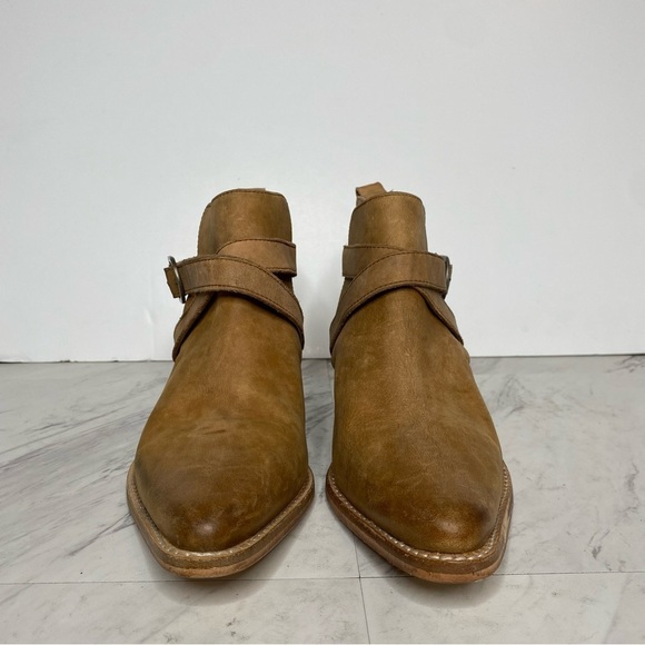Free People Back Loop Tan Ankle Bootie 8.5 - Picture 2 of 16